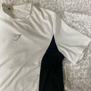 Gymshark White Workout Tee Dri Fit